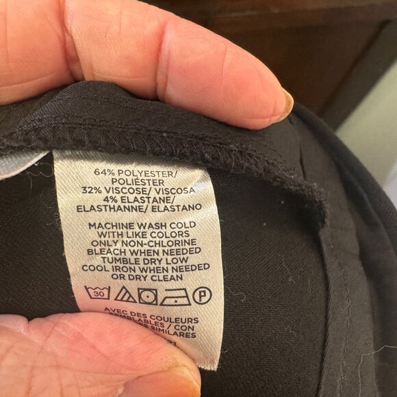 Loft Petites Womens Size 0P Black Curvy Slim Straight Leg Pants - Picture 7 of 7